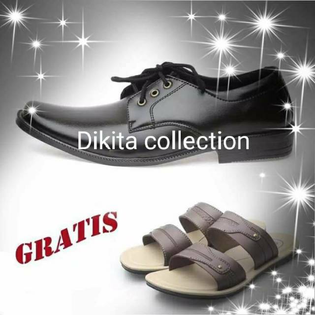 Sepatu formal pria gratis sandal