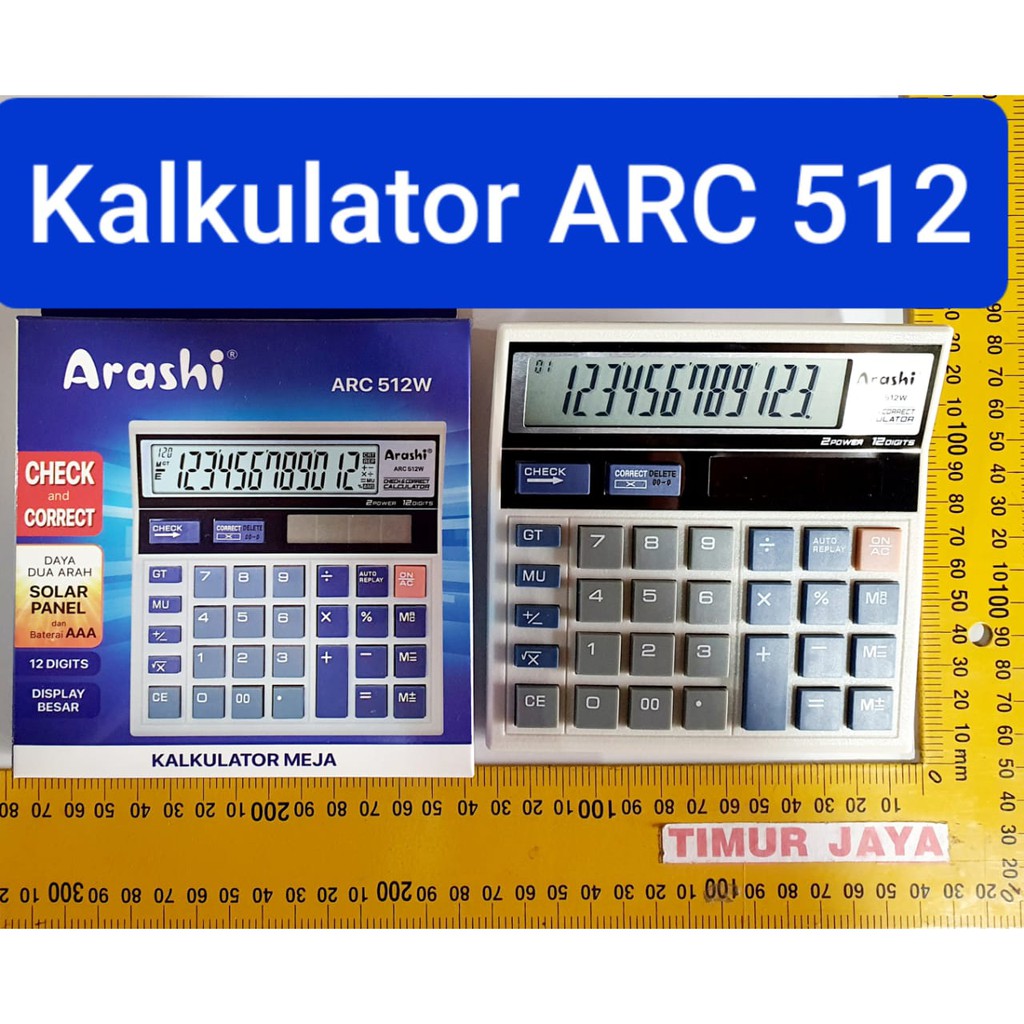 Arashi ARC 512W kalkulator 12 Digit 512 W Desktop Calculator Meja