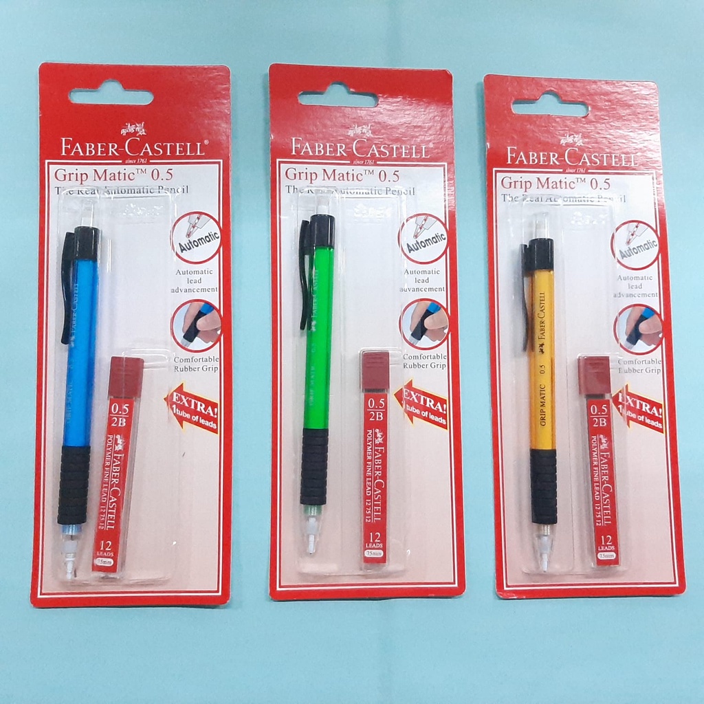 

PENSIL PENCIL FABER CASTELL MECHANIK SET GRIP MATRIC TM 0.5 PENSIL SKETSA TULIS