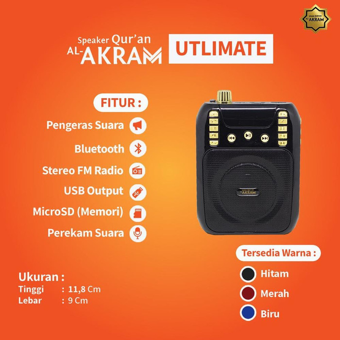 SPEAKER MUROTTAL AL QURAN / SPEAKER QURAN AL-AKRAM ULTIMATE DENGAN