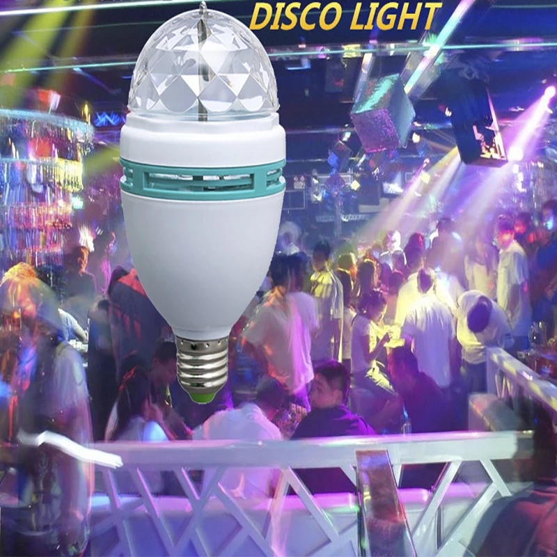 [ LED  E27 Color Stage Lighting Crystal Magic Ball Light Bulb For Shade KTV Bar Disco Party ]