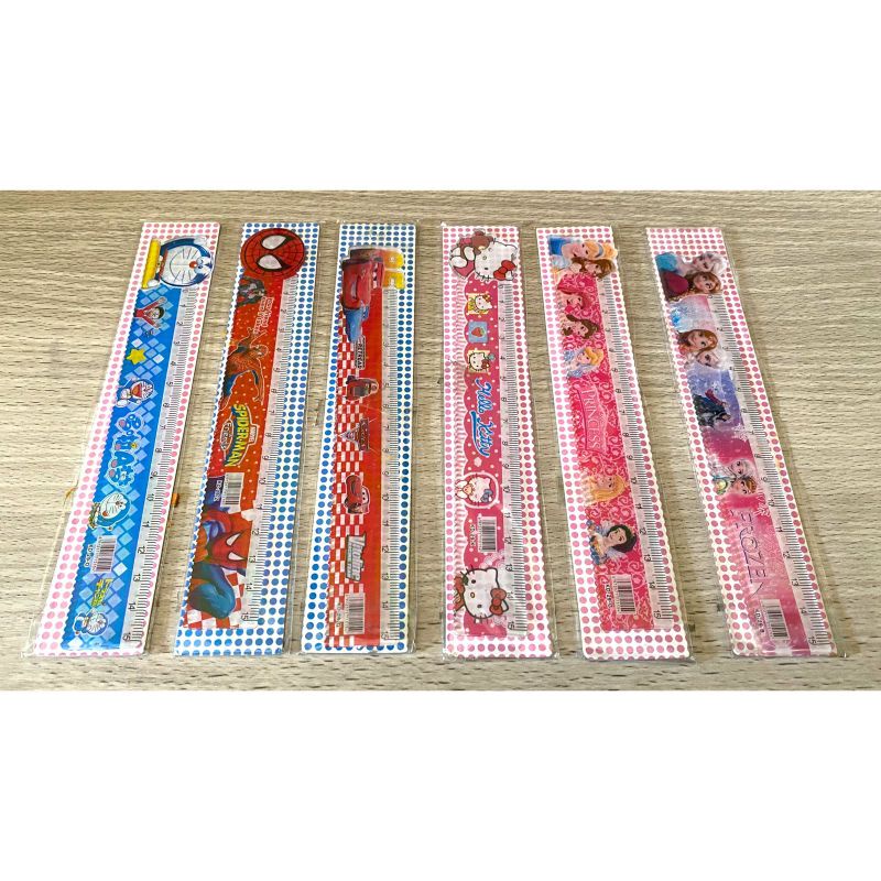 

Penggaris anak karakter mickey doraemon spiderman hello kitty