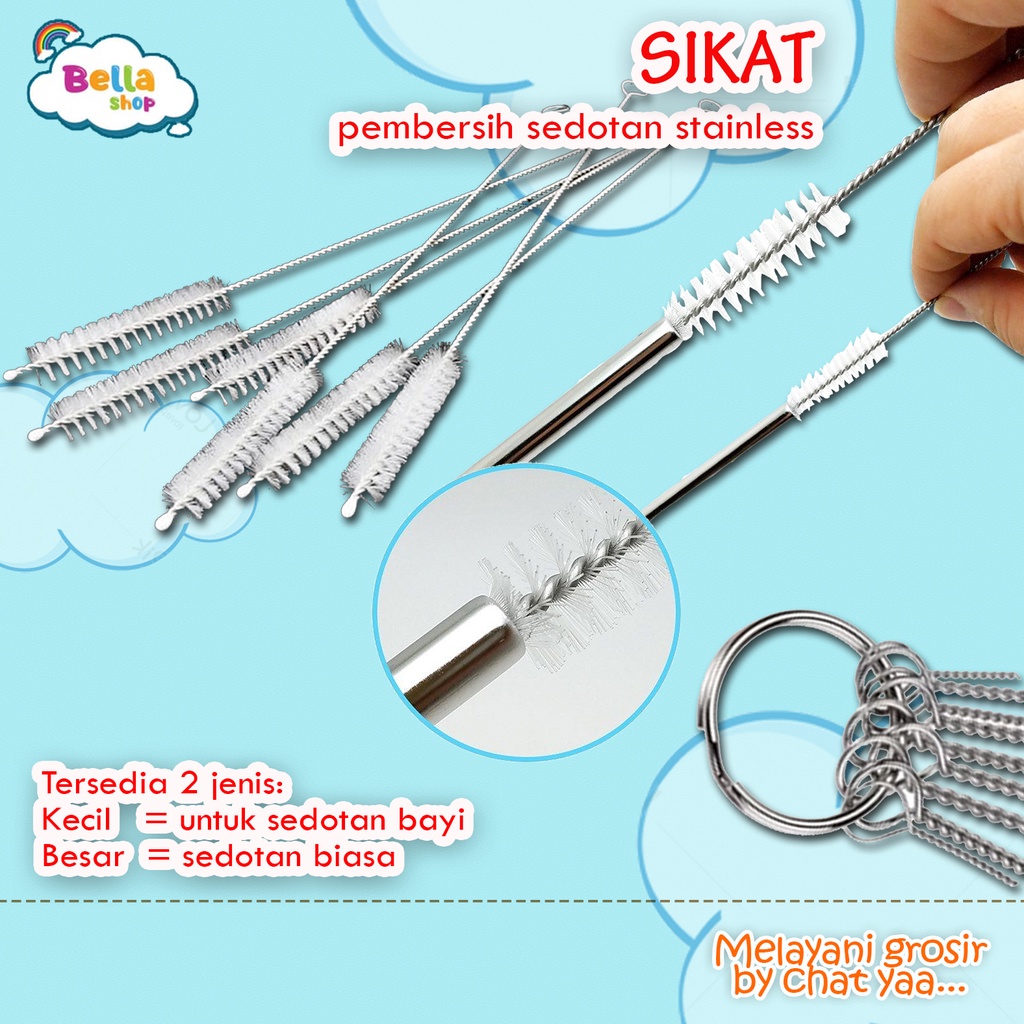 SIKAT PEMBERSIH SEDOTAN STAINLESS BRUSH PEMBERSIG SEDOTAN BESI MURAH