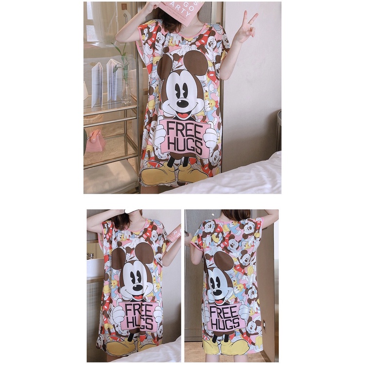 Baju Tidur Baju Rumah Santai Dress Santai Dress Tidur Panjang Import Korea