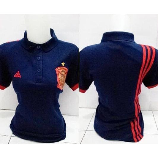 Polo Shirt untuk cewek ladies Bola negara jersey Spanyol world cup