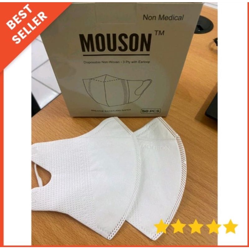Masker 3ply duckbill Disposable mask non woven 3 ply face mask 50pcs Alkindo