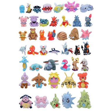 ORIGINAL FIT Pokemon Center Boneka Johto Lugia Elekid Magby Corsola Teddiursa Phanpy Tyranitar Plush