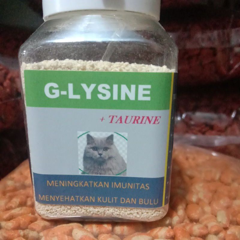 G-LYSINE plus TAURINE VITAMIN KUCING NAFSU MAKAN IMUNITAS KULIT BULU