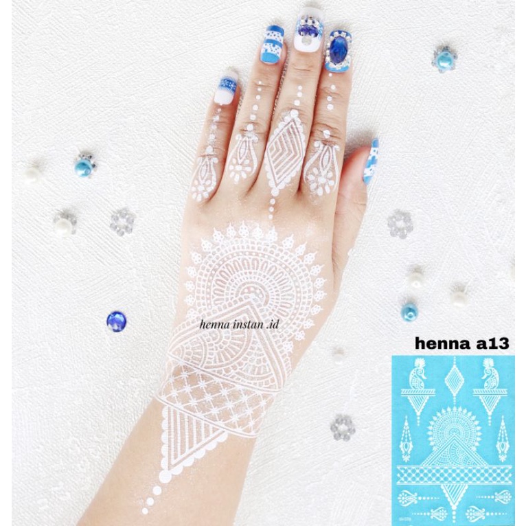 HENNA INSTAN / HENA TATTO PENGANTIN / FREE GLITER-A13
