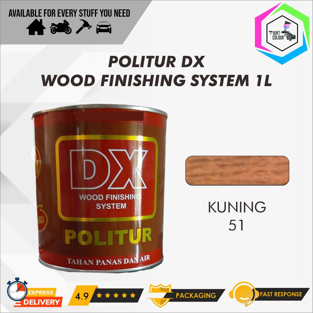 Politur DX Wood Finishing System 1L Politur Kayu - Candy Yellow 51