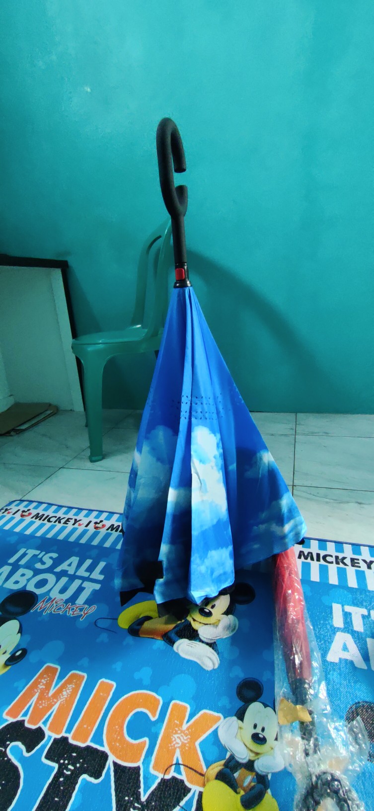 Payung Terbalik Reverse Kazbrella Polos Gagang C