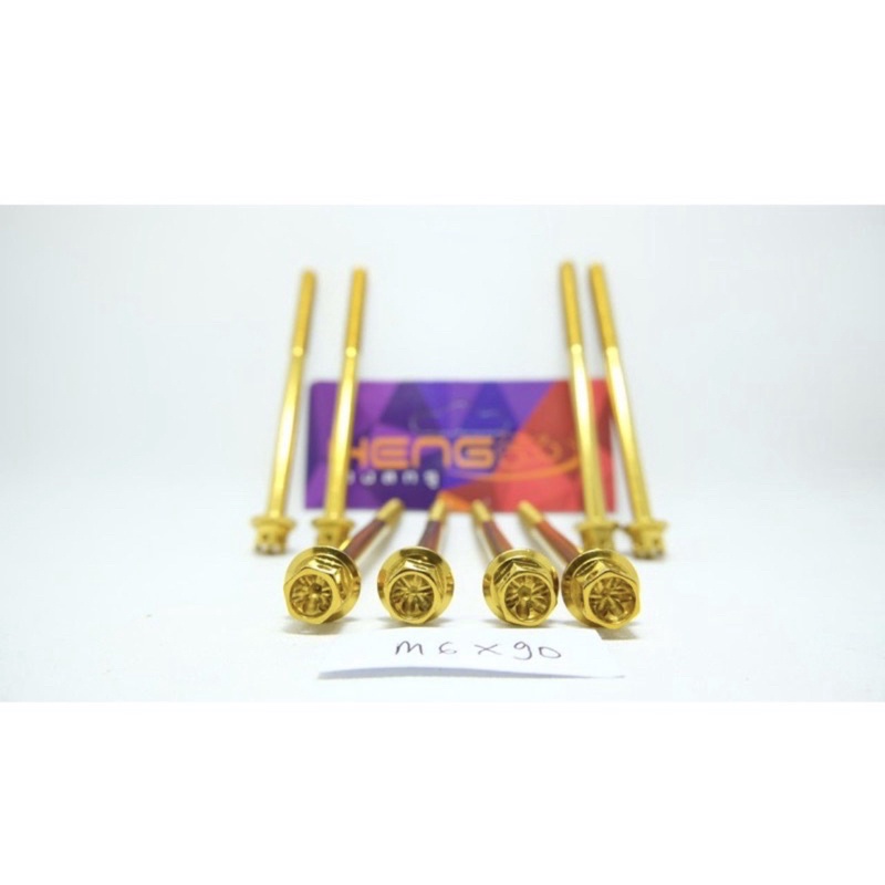 baut probolt flower gold silver HENG THAILAND m6x90 6x90 drat 10 panjang 9