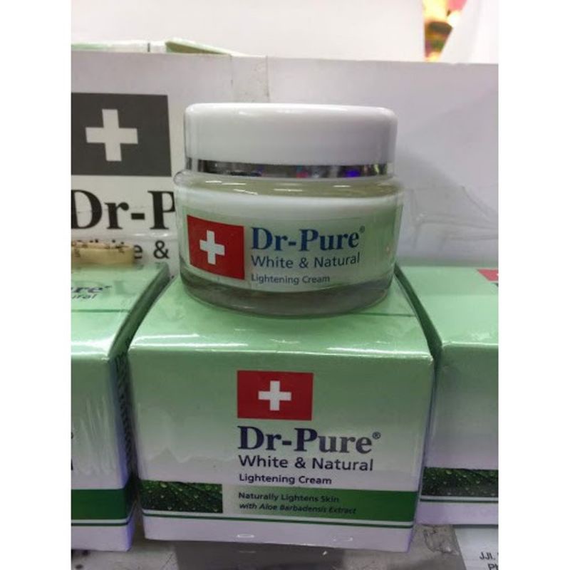 PELEMBAB WAJAH DR PURE WHITE &amp; NATURAL LIGHTENING CREAM ORIGINAL BPOM