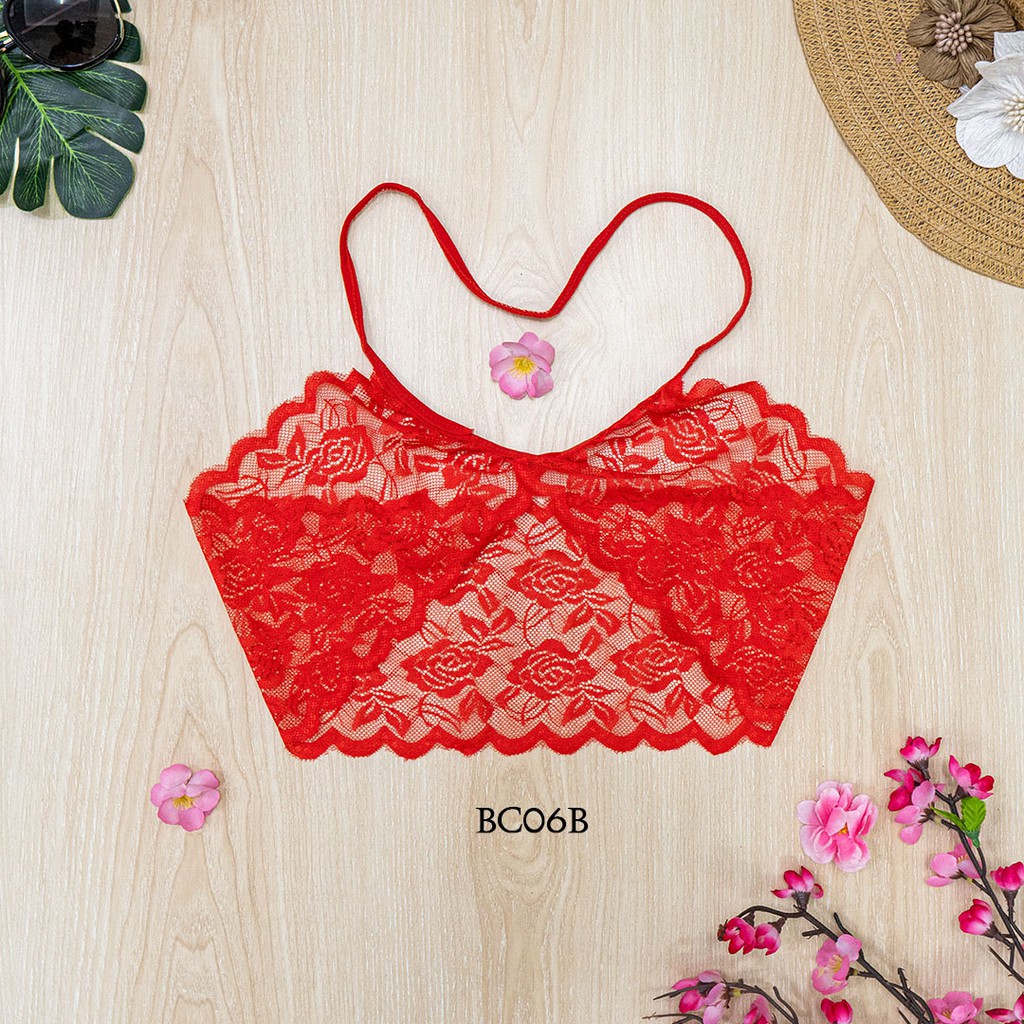 [STOK TERBATAS] BIKINII WANITA BRA BH CD G STRING SEXY LACE MERAH BC06B