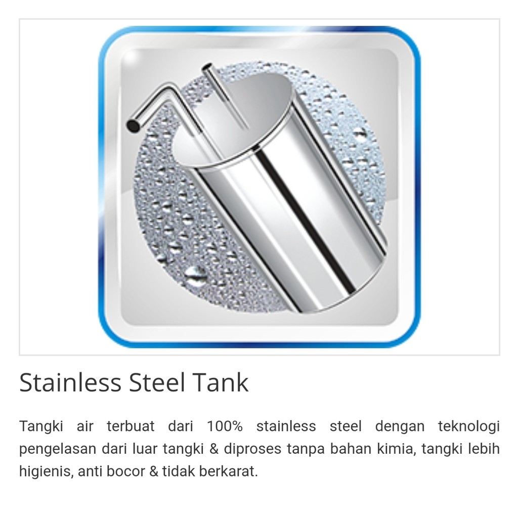 Sanken HWD-520i Standing Galon Bawah Dispenser 3 Kran Pipa Stainless steel-2