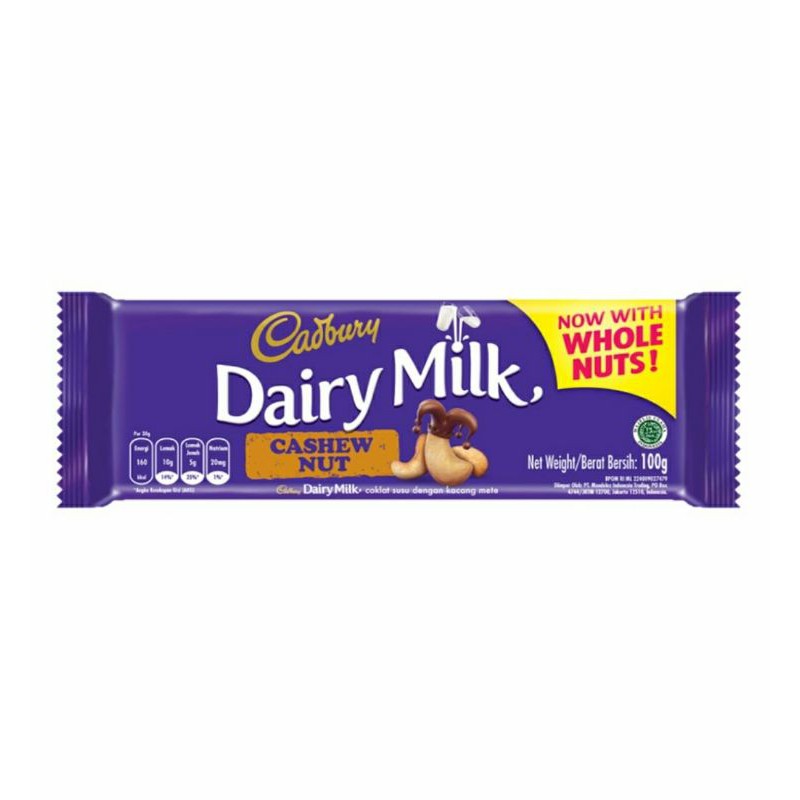 

Cadbury Dairy Milk Chasew Nut 100g