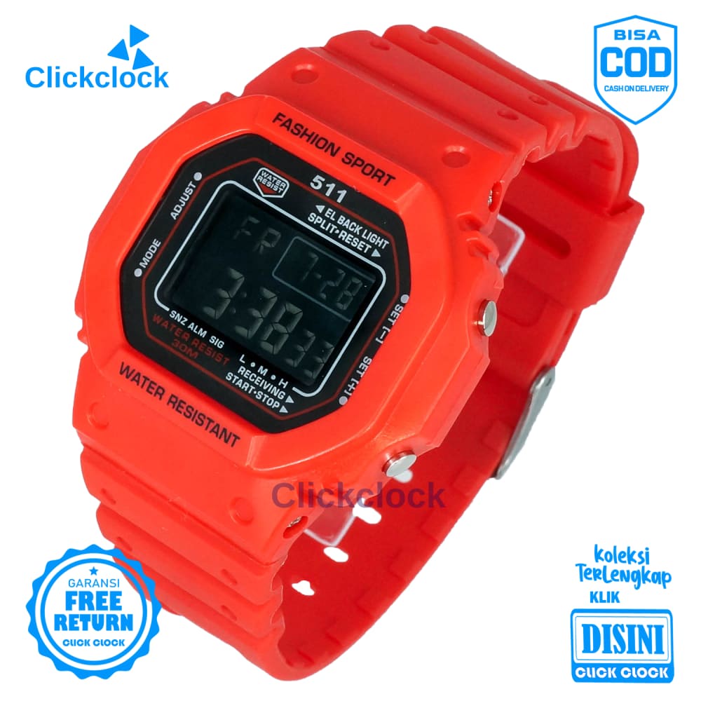 Jam Tangan Digital Unisex Sporty Karet Digital   511-K210 Jamtangan Murah Unik