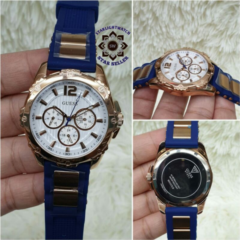 JAM TANGAN WANITA GUESS BATRE BODY ROSEGOLD KUALITAS ORIGINAL