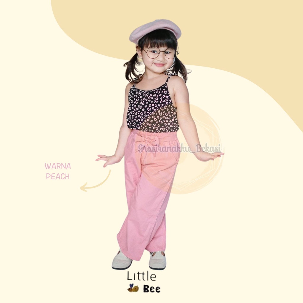 Kulot Anak Polos Sabrina Littlebee Junior Warna Peach Size 2-6Thn