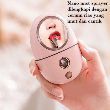 Trend-Nano Mist Spray Wajah Nano Sprayer Cermin Portable Facial Cooling Moisturizer Semprotan Air USB