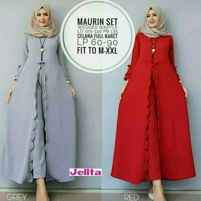  gamis  wanita gamis  maurin set 6 varian gamis  elegant 