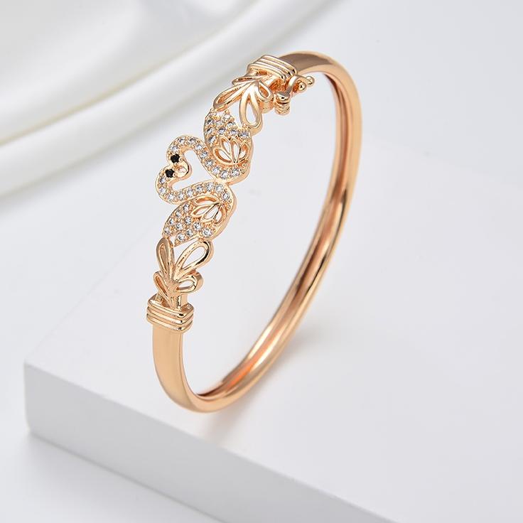 ((TERLARIS)) HYL JEWELRY COD Gelang titanium lapis emas bola kristal berlian xuping 50b