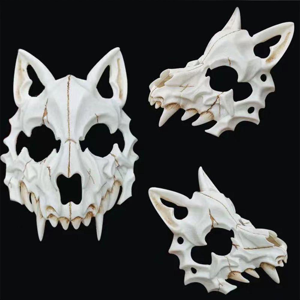 Suyo 2PCs Masker Pelindung Wajah Motif Tengkorak Untuk Cosplay Halloween