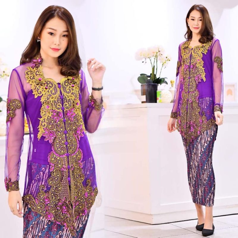 REALPICT SETELAN KEBAYA PAYET BORDIR/KEBAYA PAYET MODERN/KEBAYA PAYET PANJANG