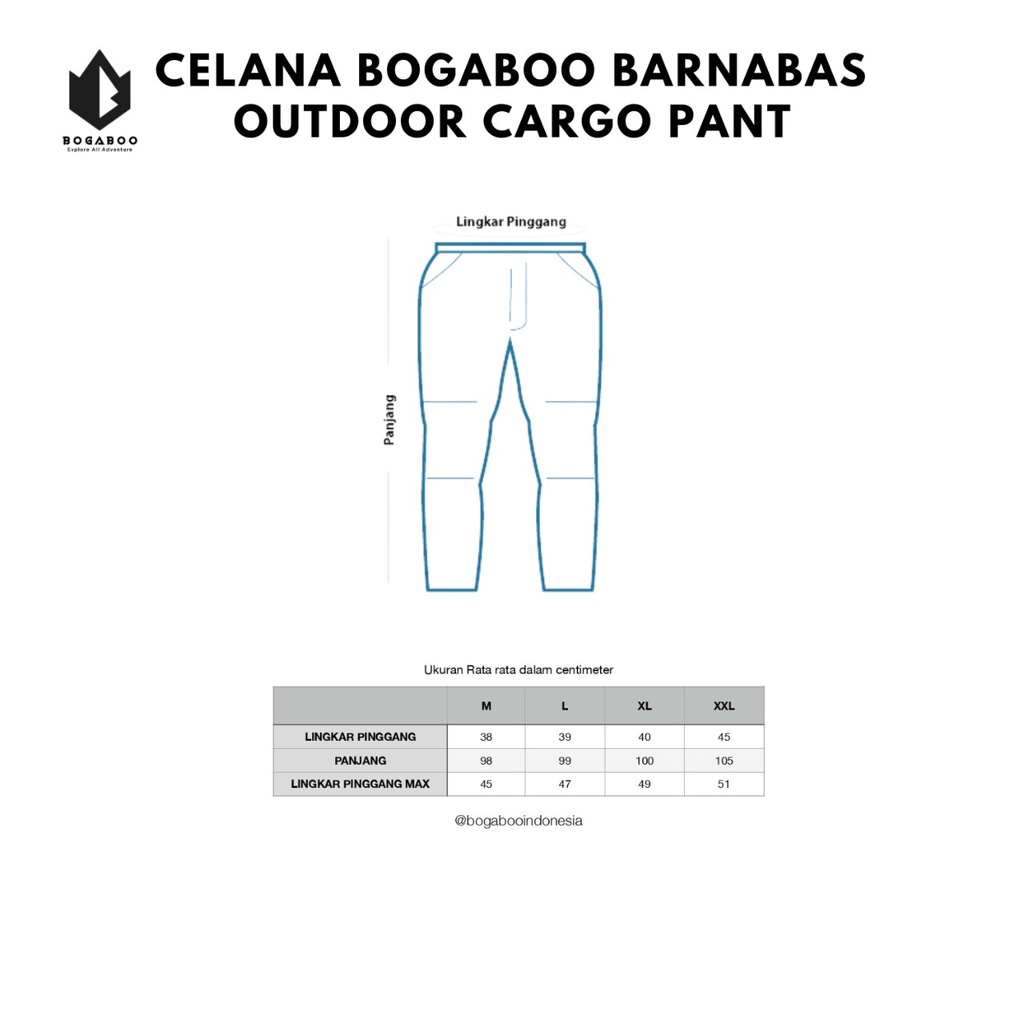 Celana Kargo sambung BOGABOO seri BARNABAS - celana Panjang Hiking - celana mendaki - celana Kargo- celana pria Wanita