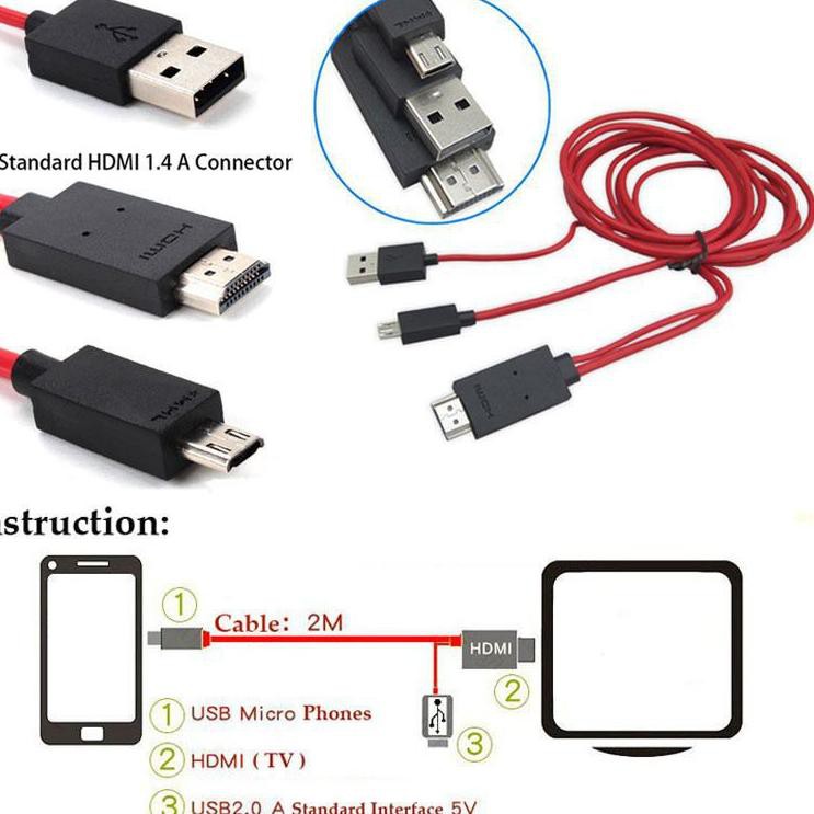 ℗ Mhl to hdmi media adapter - Micro usb to hdmi male 2m cable ►