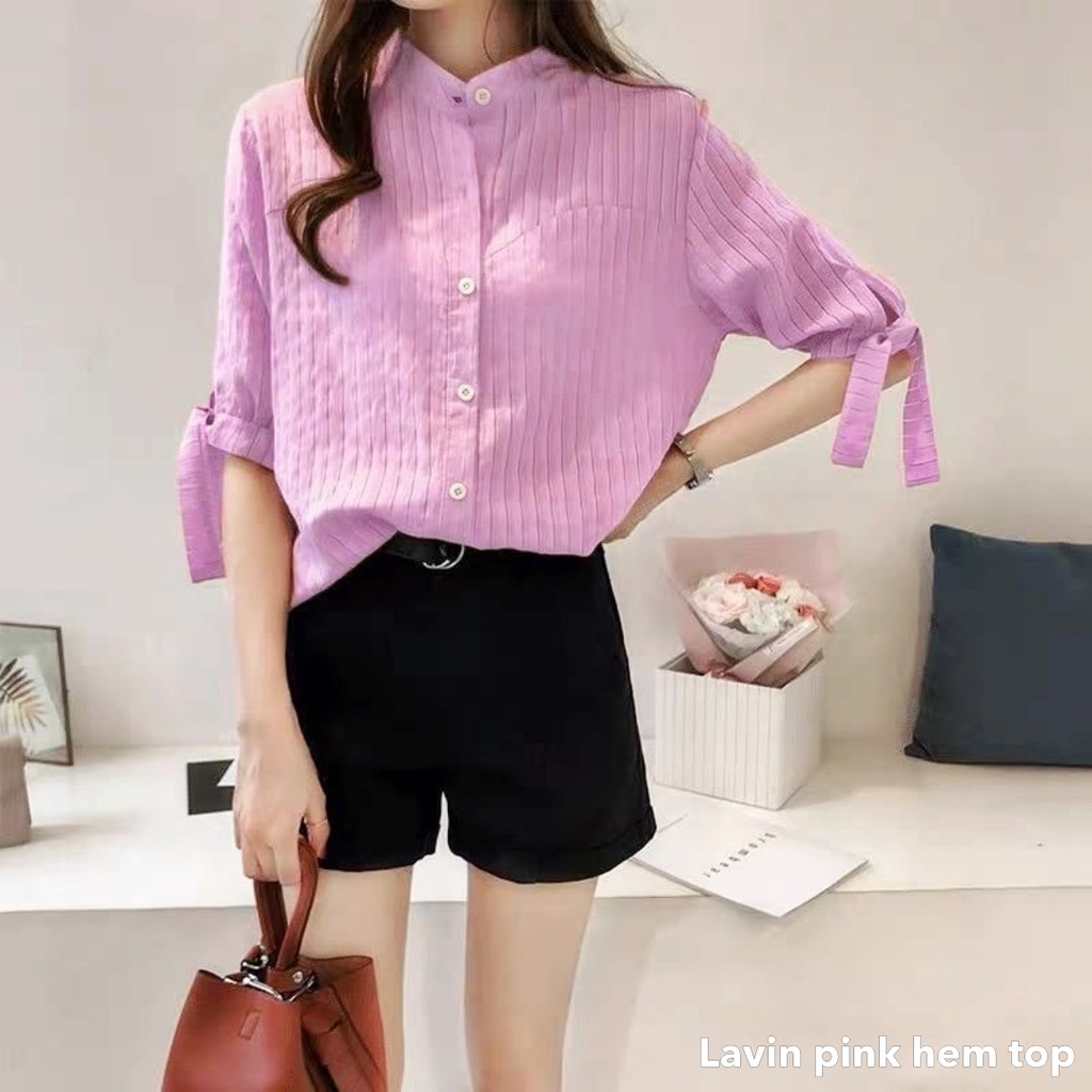 Lavin pink hem top - Thejanclothes