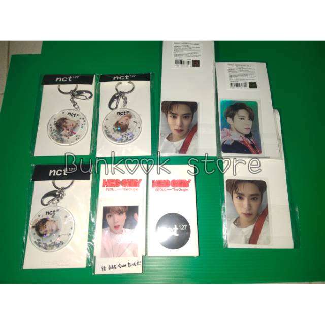 NCT NEO CITY VOICE KEYRING, CARD HOLDER , GILITTER KEYRING NEO CITY GOODS Jaehyun Johnny Mark