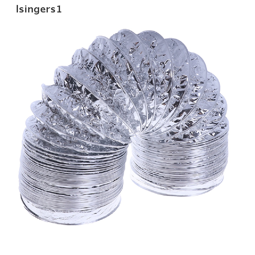 (lsingers1) Pipa Ventilasi Udara Bahan Aluminum Ukuran 4 &quot;/ 1.5M Flexible