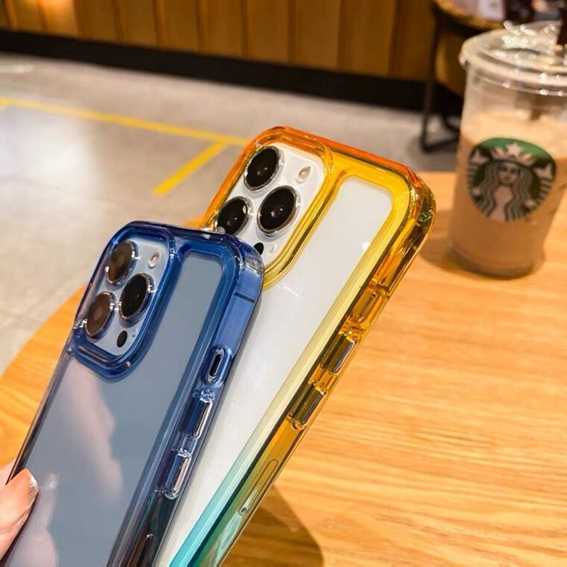 BARU! Kualitas Tinggi Gradien Bening TPU Akrilik untuk Case iPhone 11 Pro Max 12 Pro Max 13 Pro Max 14 Pro Max Case