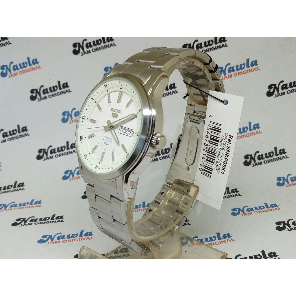Seiko 5 SNKP09K1 Automatic White Dial - Jam Tangan Pria SNKP09