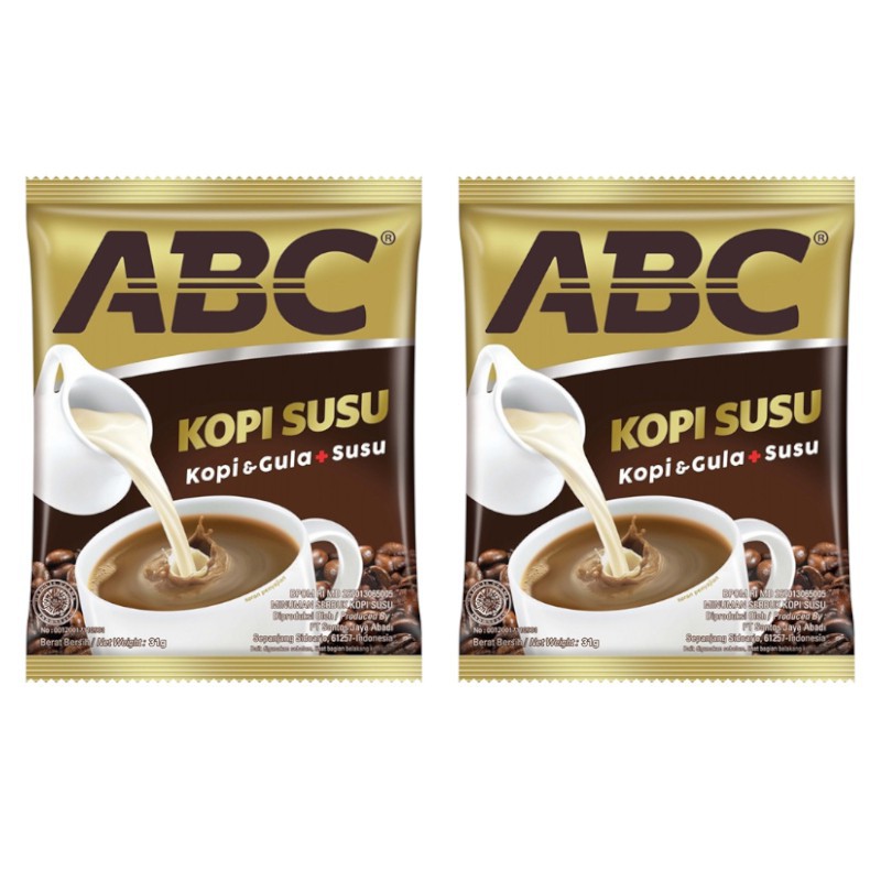 

Kopi Susu ABC Kemasan Sachet Ukuran 31 Gram Rahmat Grosir Store