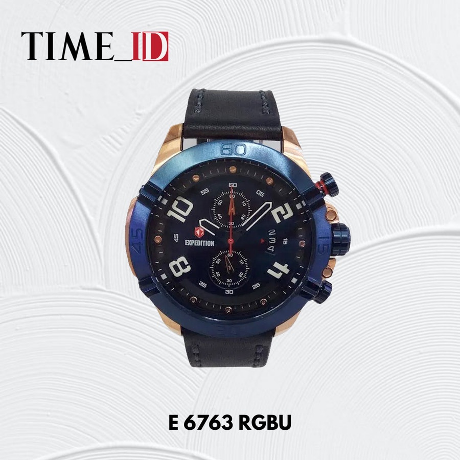 Jam Tangan Expedition E 6763 ROSEGOLD BLUE Pria