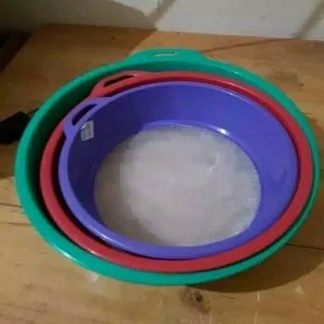 ayakan tepung plastik 20 cm