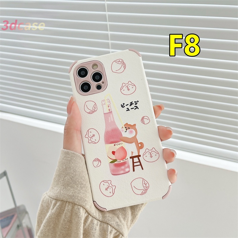Soft Case Bahan Leather Desain Shiba Lnu Kartun Samsung A52 A32 A72 A12 A20S A02S A50 A10S J7 Prime A51  A10 A125 A30 A50S A30S A20 M40S M10 M10S A205 M02S A025 F02S A305 M12 F12 A15 A15S A54 A7 A5S A12 A9 A5 A53 A33 2020 Camera Lens Protection Cover