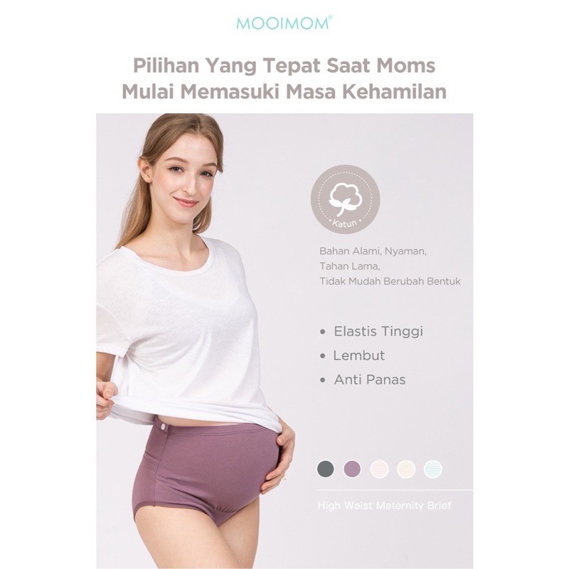 MOOIMOM High Waist Maternity Brief / Celana Dalam Ibu Hamil