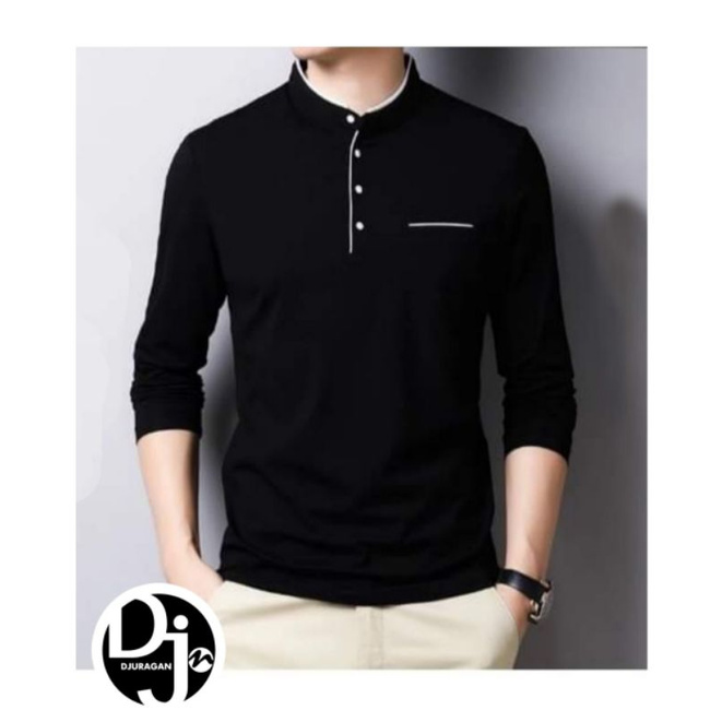 Kaos Shanghai Lengan Panjang / Koko Kekinian