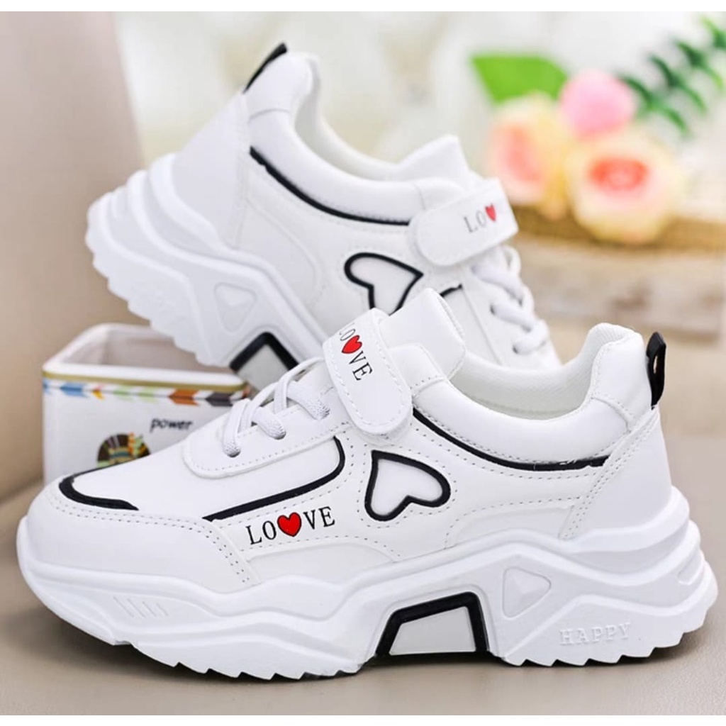 Sepatu Sneakers Anak Perempuan Sepatu Anak Sekolah Wanita Umur 5-8 Tahun Sepatu Sneakers Anak Peremp