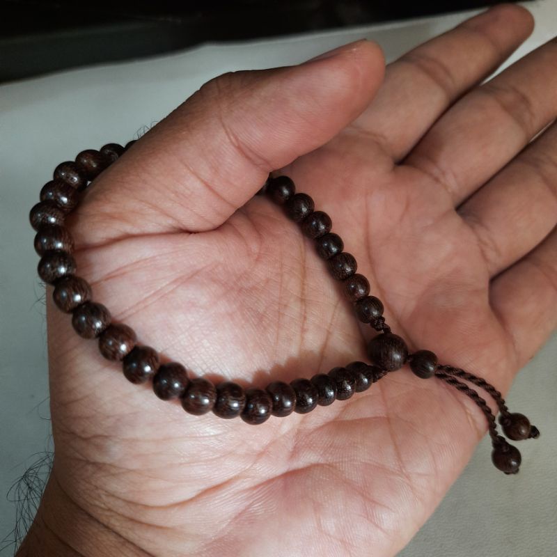 Gelang Kayu Galih Asem Asli 5mm - tasbih galih asem 33 CLW