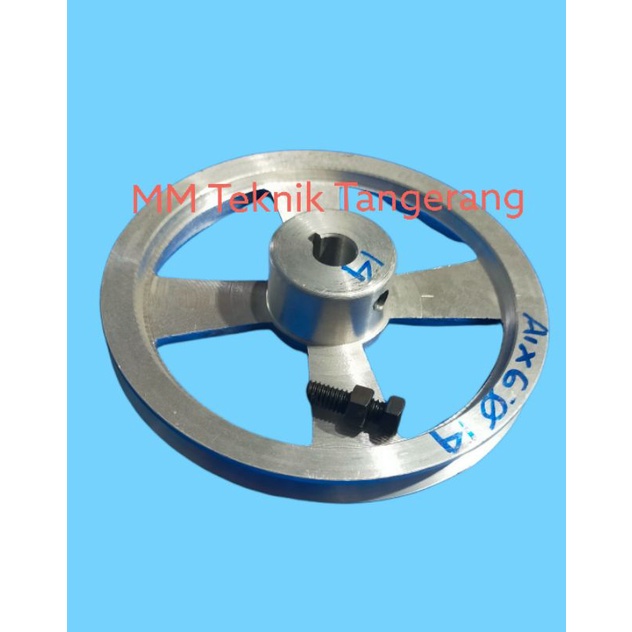 Pully a1 x 6 inch as 0, 10, 12, 14, 15, 16, 17, 18, 19, 20, 22, 24, 25, 1&quot;, 28, 30, 32 mm Aluminium pulli A1 x 6&quot; puli pulley puly poli poly A1 6&quot; All A1x6 A1x6&quot; A1*6&quot; A1*6  A 1x6&quot; 1x6 As Buntu lobang lubang Allumunium