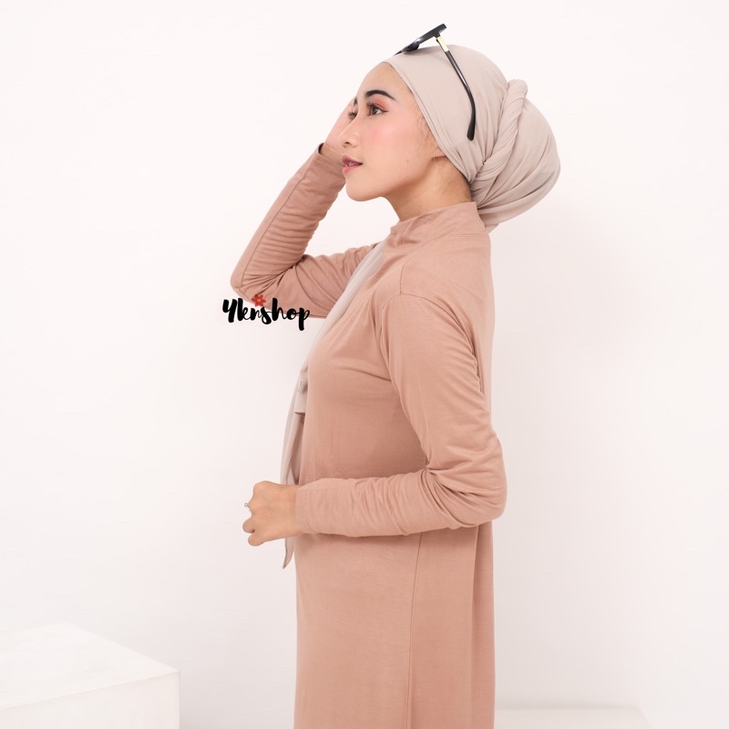 Manset Gamis Lengan Kerah Tinggi Bahan Kaos Rayon Super Adem/Inner Gamis Kaftan Abaya