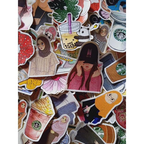 

Sticker Aesthetic (minimal order 10 pcs) / Stiker Kekinian / Sticker Murah