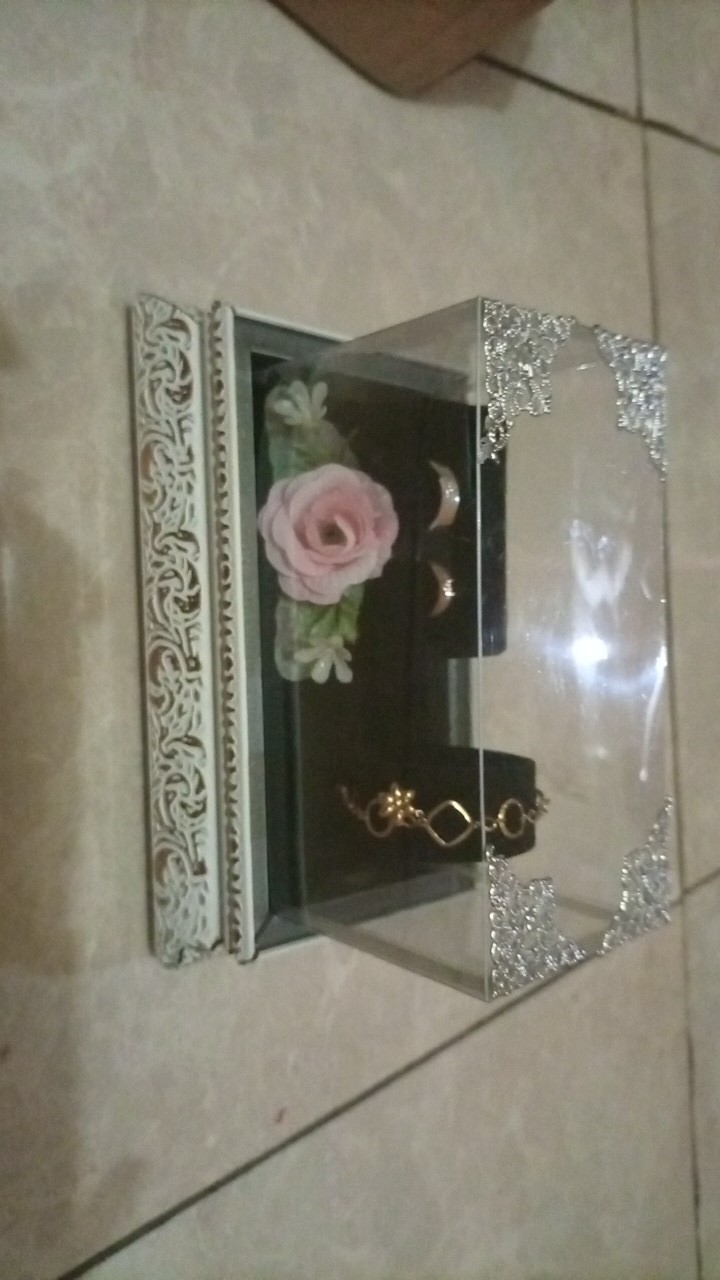 Kotak Cincin Gelang Frame Tutup Mika Untuk Seserahan/ Lamaran Fcg