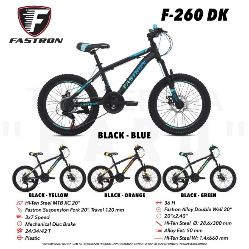 TB - Sepeda MTB FASTRON F-260 DK Uk 20 inch