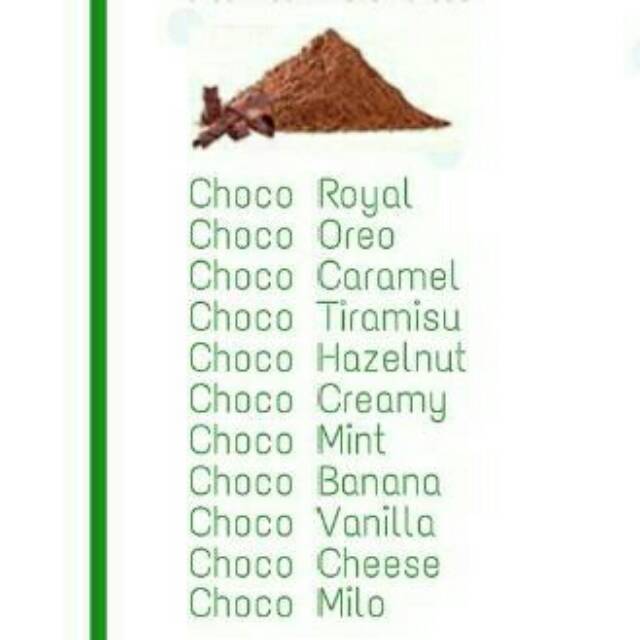 Minuman serbuk rasa varian choco