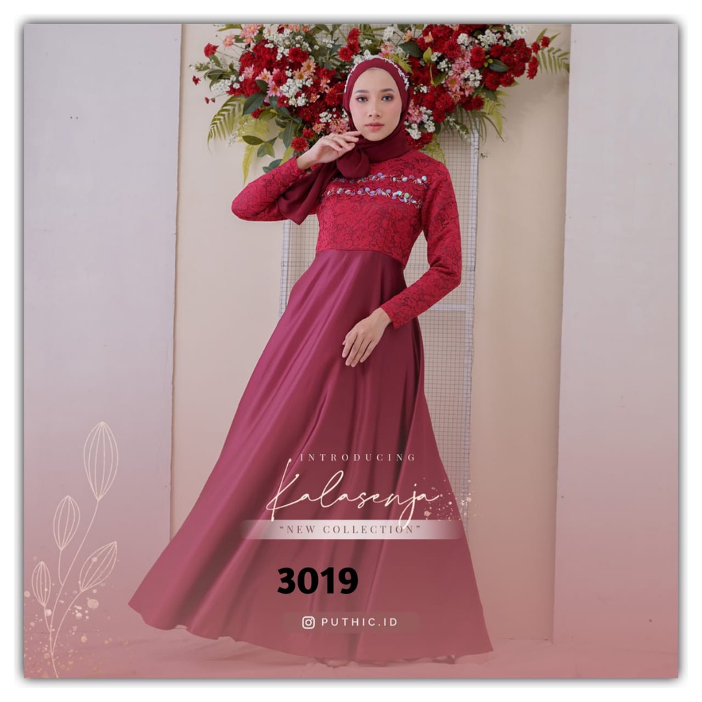 Dress Muslimah 3019 / gaun pesta muslimah